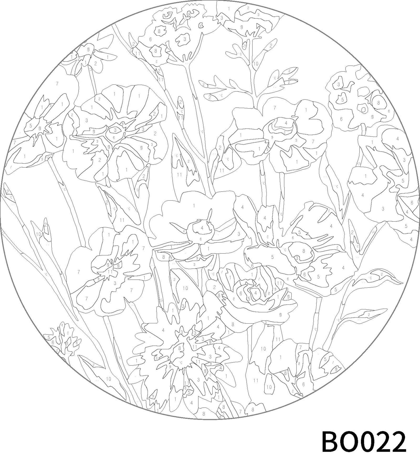 Flower Bouquet Paint-by-Number Plywood Surface Kit by Artist's Loft®